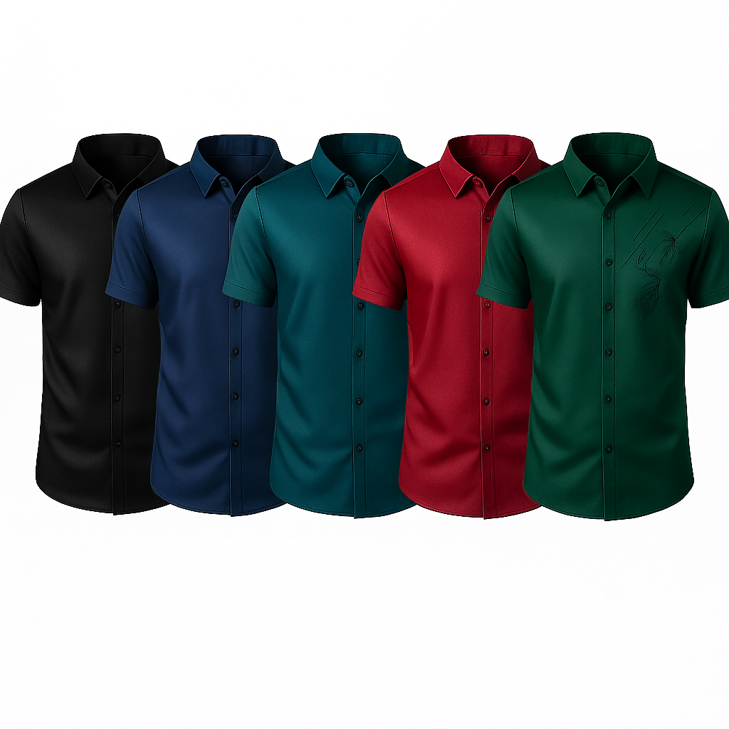 Kit de Camisas Sociais Dalloren em Seda e Poliéster + Brindes
