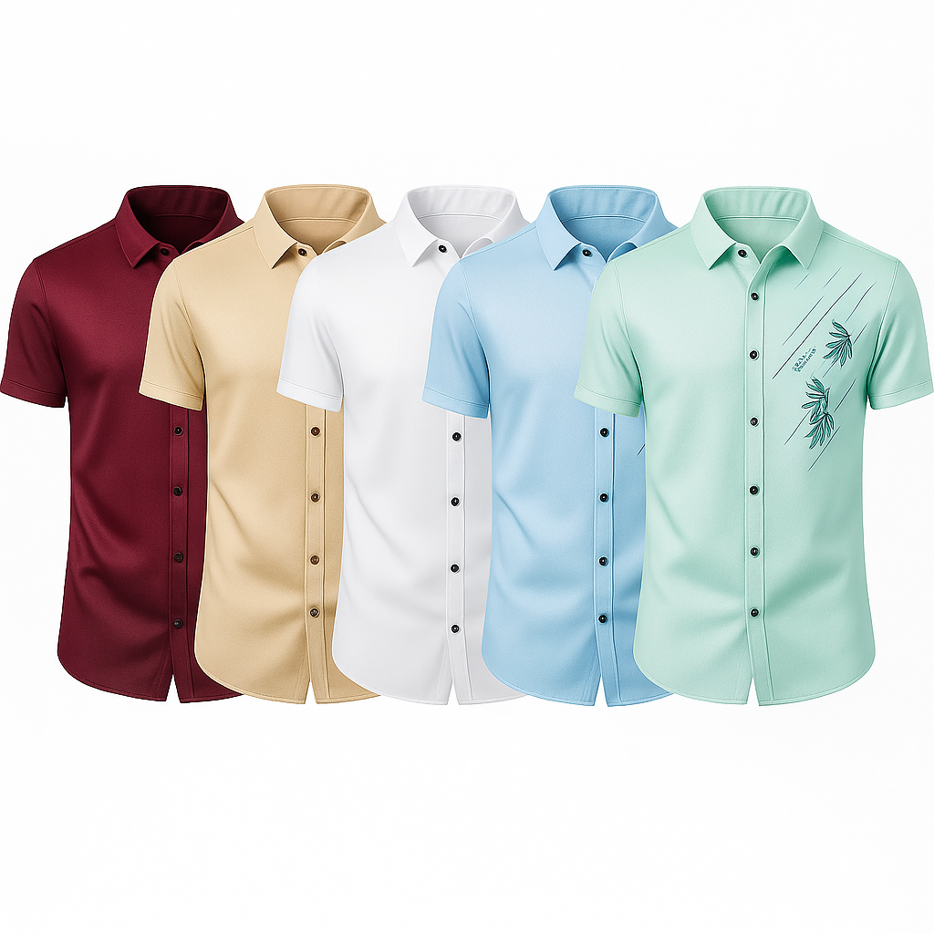 Kit de Camisas Sociais Dalloren em Seda e Poliéster + Brindes