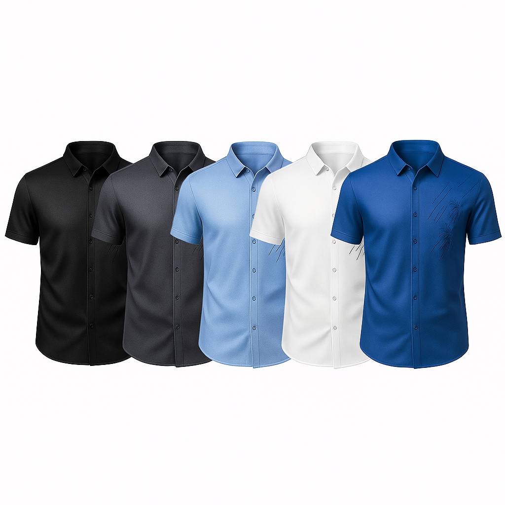 Kit de Camisas Sociais Dalloren em Seda e Poliéster + Brindes