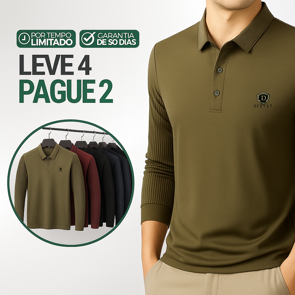 Kit de Camisas Polo Elegance em Algodão e Poliéster + Brindes