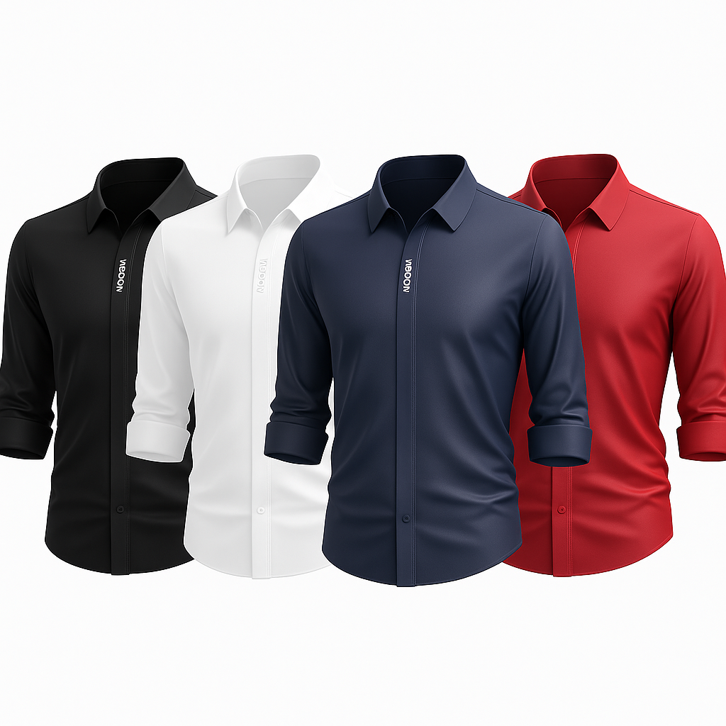 Kit de Camisas Sociais Makatto em Seda, Poliéster e Elastano + Brindes