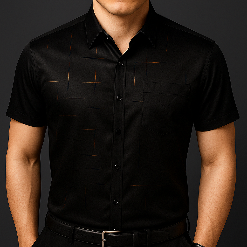 Kit de Camisas Sociais Zathier em Seda, Poliéster e Viscose