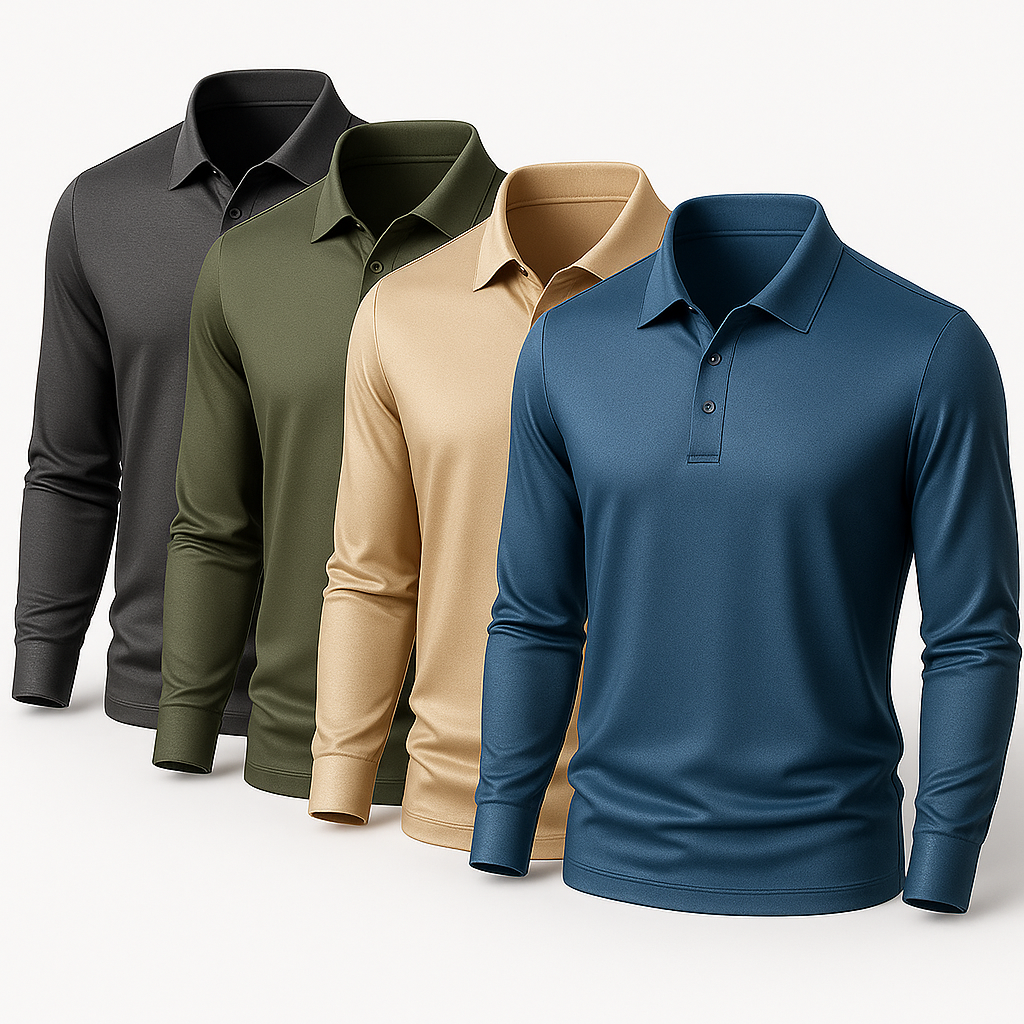 Kit de Camisas Polo Rhegard em Seda, Poliéster e Viscose + Brindes
