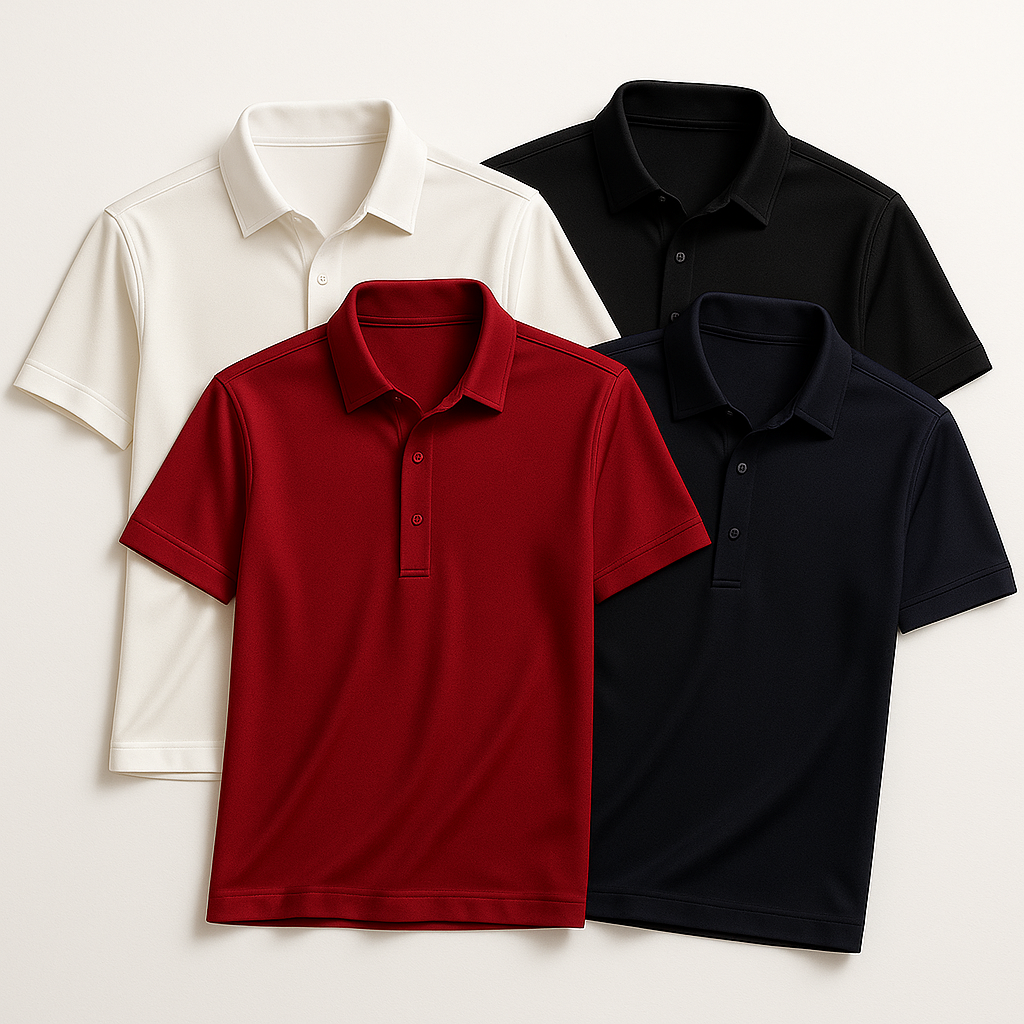 Kit de Camisas Sociais Mabello em Seda, Poliéster e Viscose + Brindes