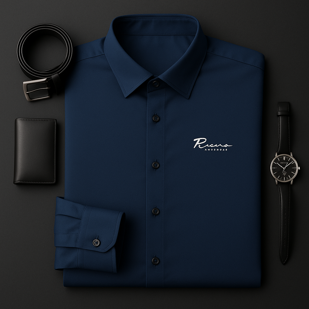 Kit de Camisas Sociais Rienzo em Seda, Poliéster e Viscose + Brindes