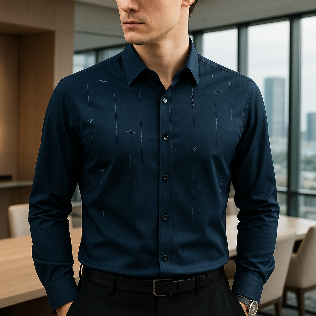 Kit de Camisas Sociais Marquessio em Seda e Poliéster + Brindes