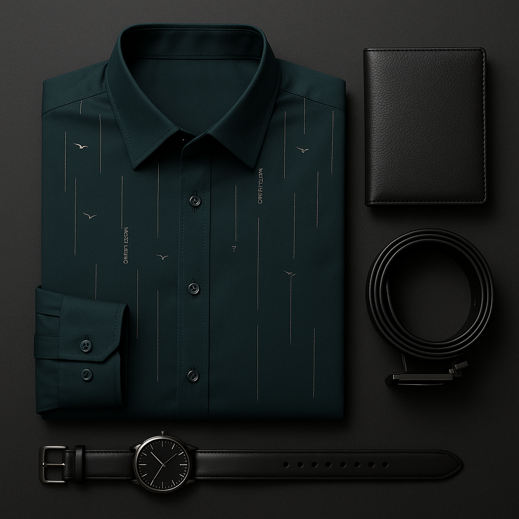 Kit de Camisas Sociais Marquessio em Seda e Poliéster + Brindes
