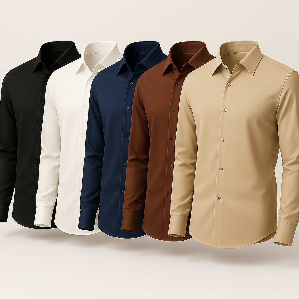 Kit de Camisas Sociais Vrelok em Seda e Viscose + Brindes