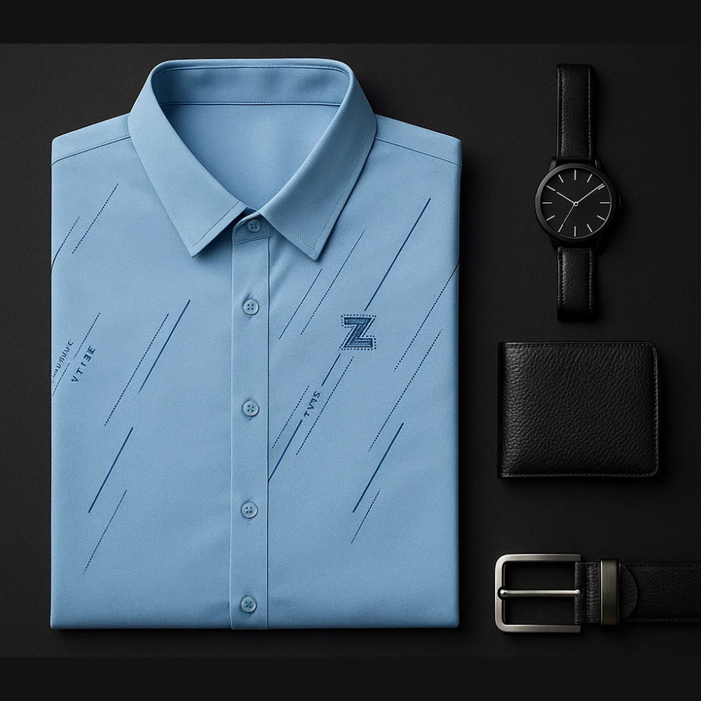 Kit de Camisas Sociais Zorvick em Seda e Poliéster + Brindes