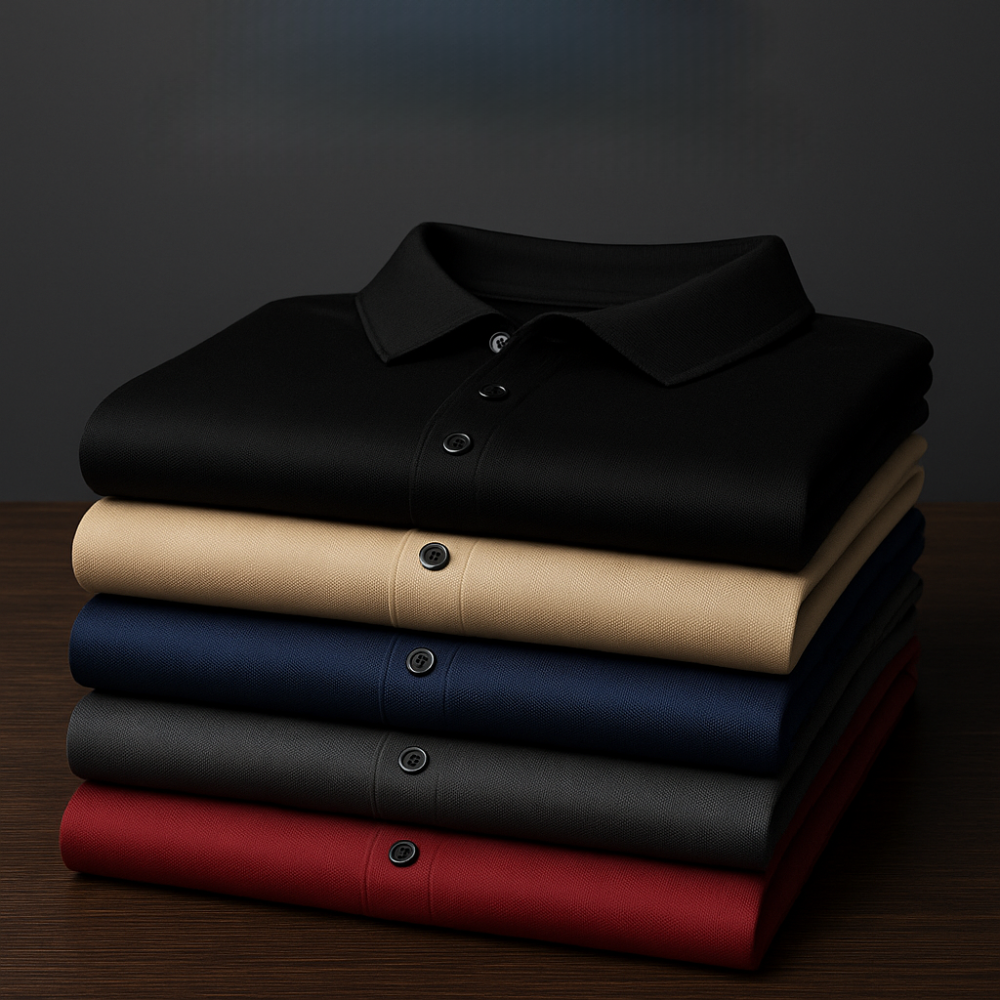 Kit de Camisas Polo Rhegard em Seda, Poliéster e Viscose + Brindes