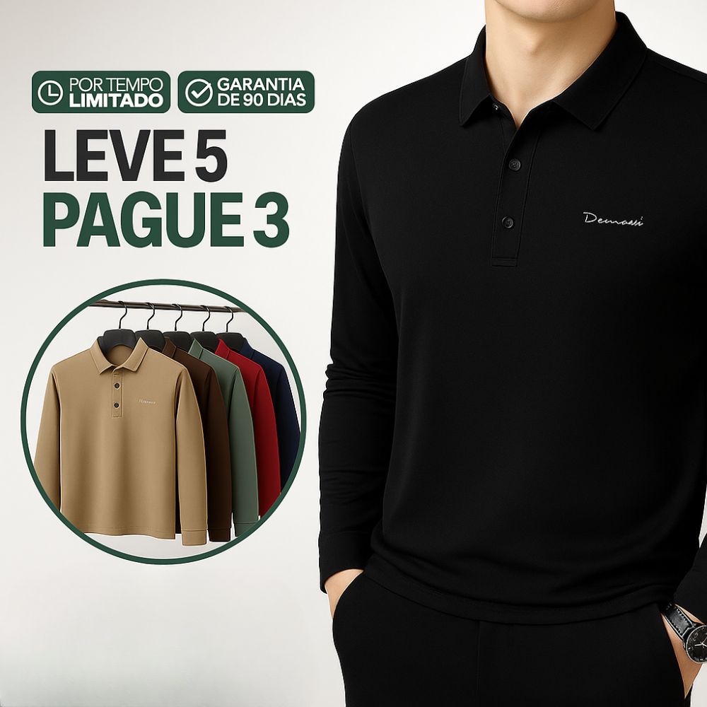 Kit de Camisas Polo Vernassi em Seda e Viscose + Brindes