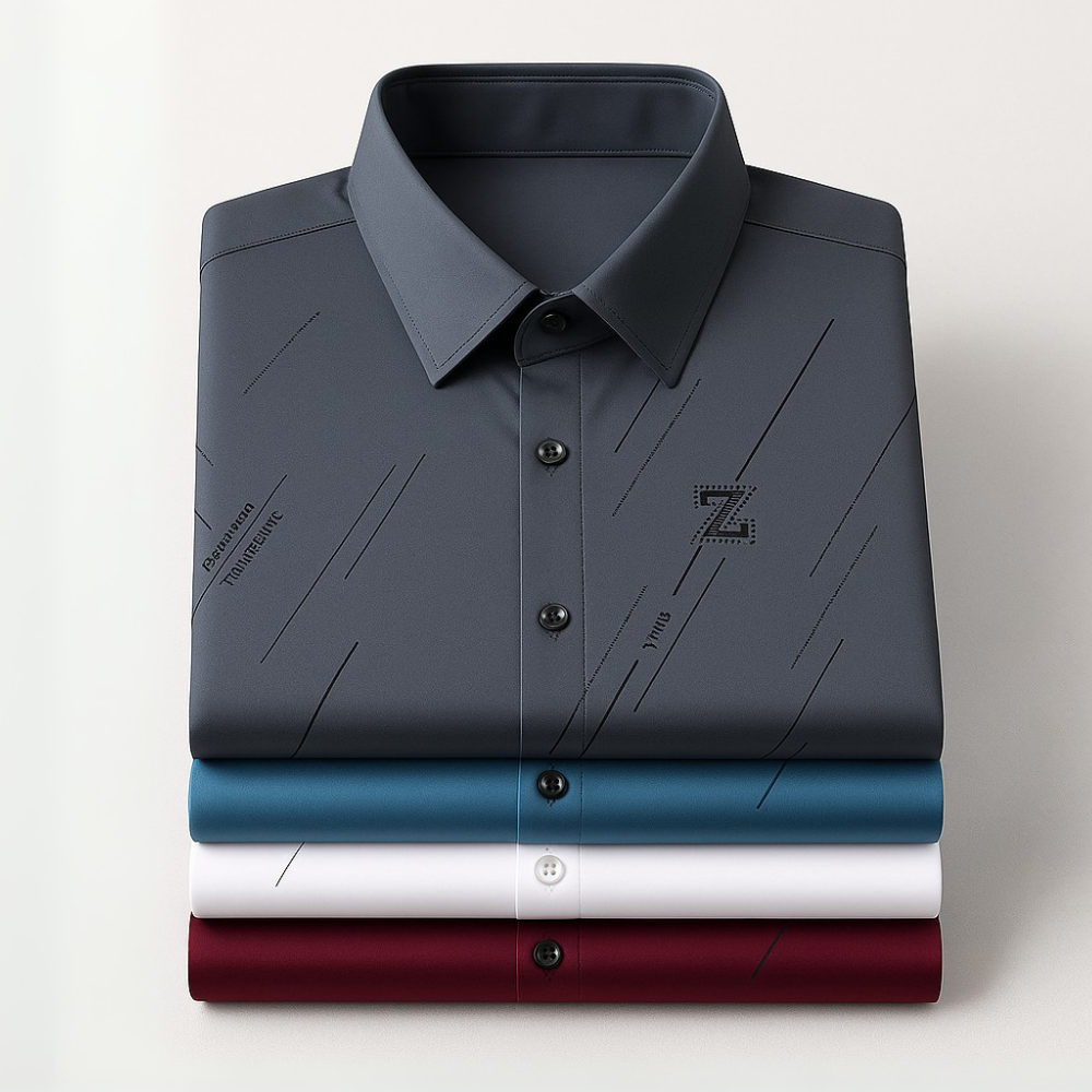 Kit de Camisas Sociais Zorvick em Seda e Poliéster + Brindes