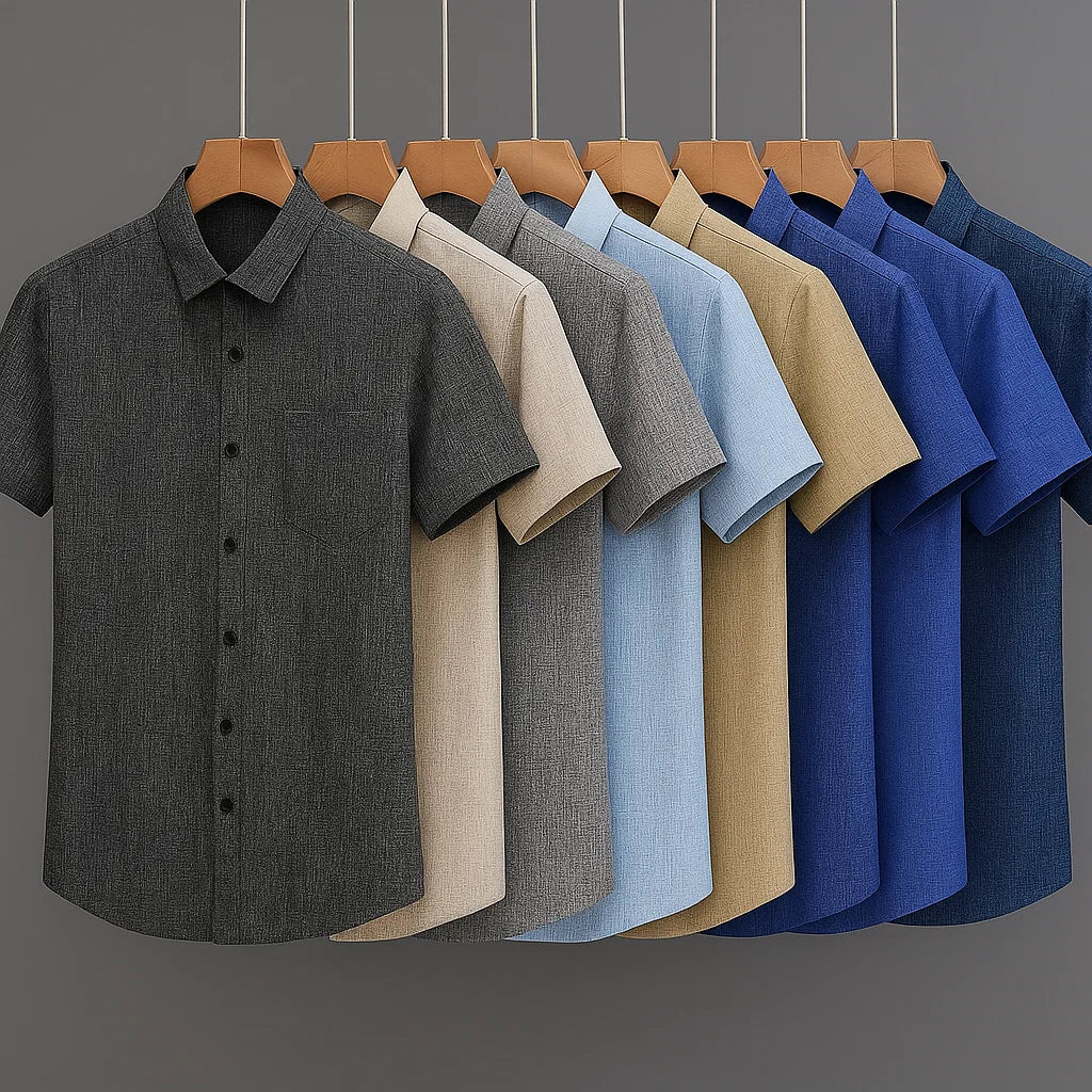 Kit de Camisas Sociais Montieri em Linho, Viscose e Elastano + Brindes